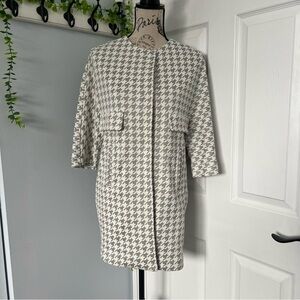 Elegant Houndstooth Women's Coat